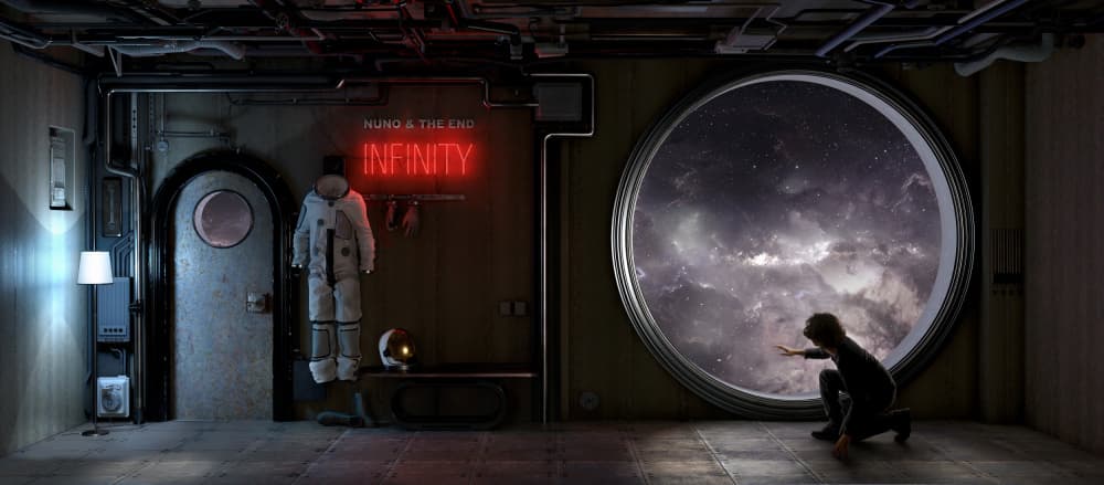 Child's Cosmic Gaze by DDiArte — canvas wall art