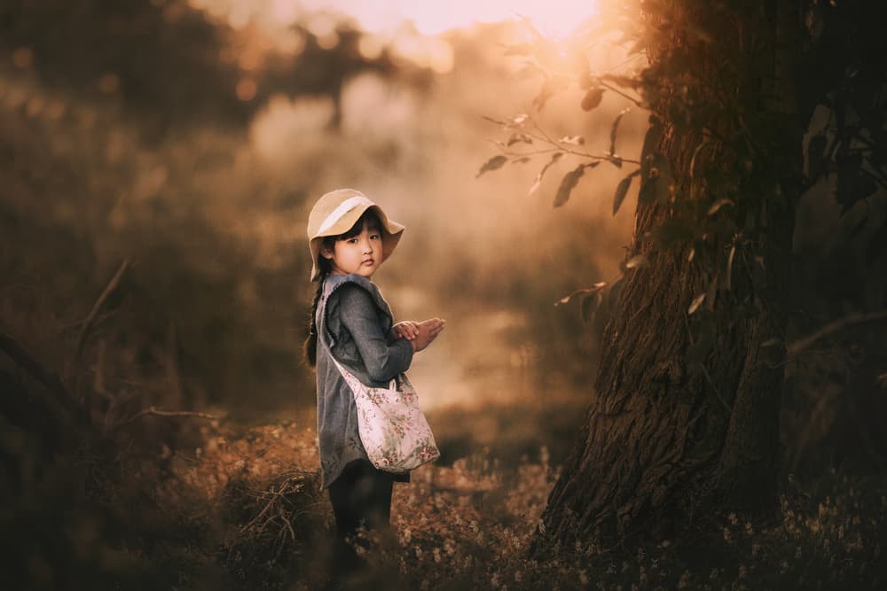 Golden Forest Girl by Despird Zhang — canvas wall art