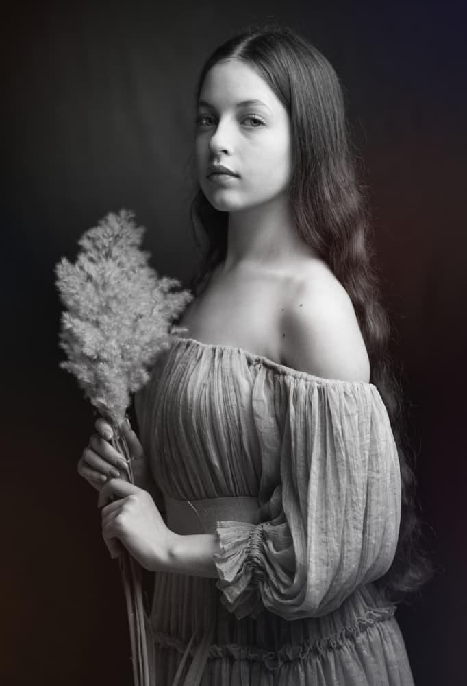 Gentle Pampas Portrait by Offer Ellbogen — canvas wall art