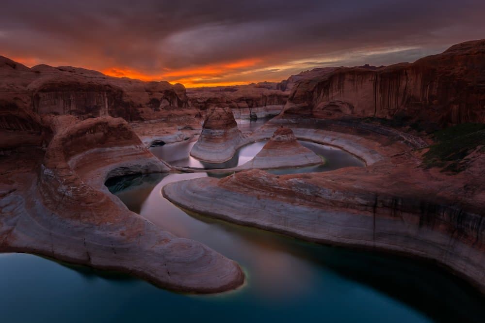 Winding Canyon Sunset by James Bian — canvas wall art
