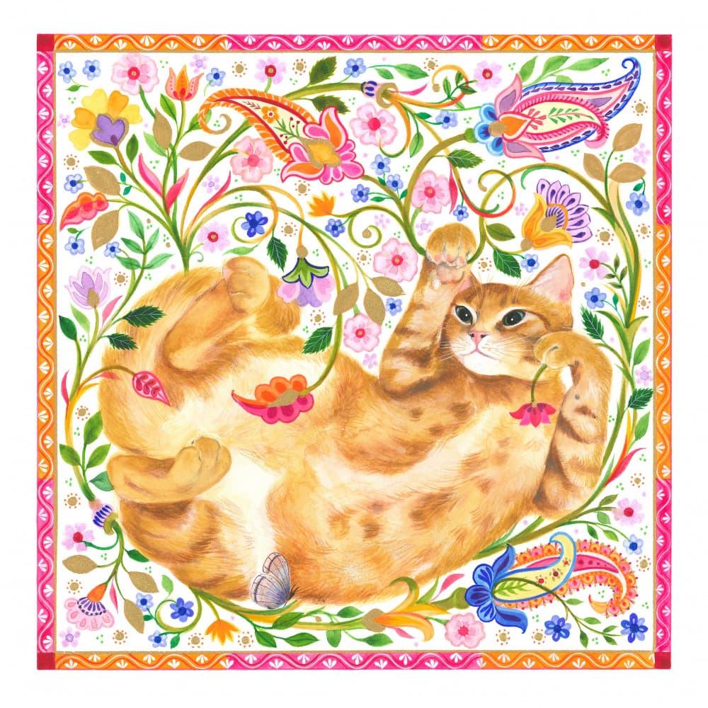 Paisley Ginger Cat by Isabelle Brent — canvas wall art