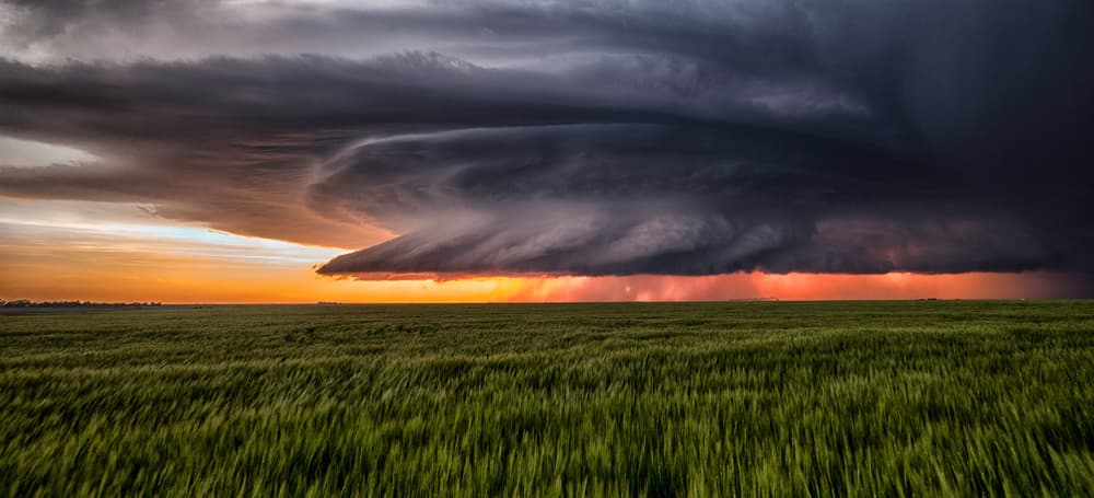 Golden Hour Supercell by Rob Darby — canvas wall art