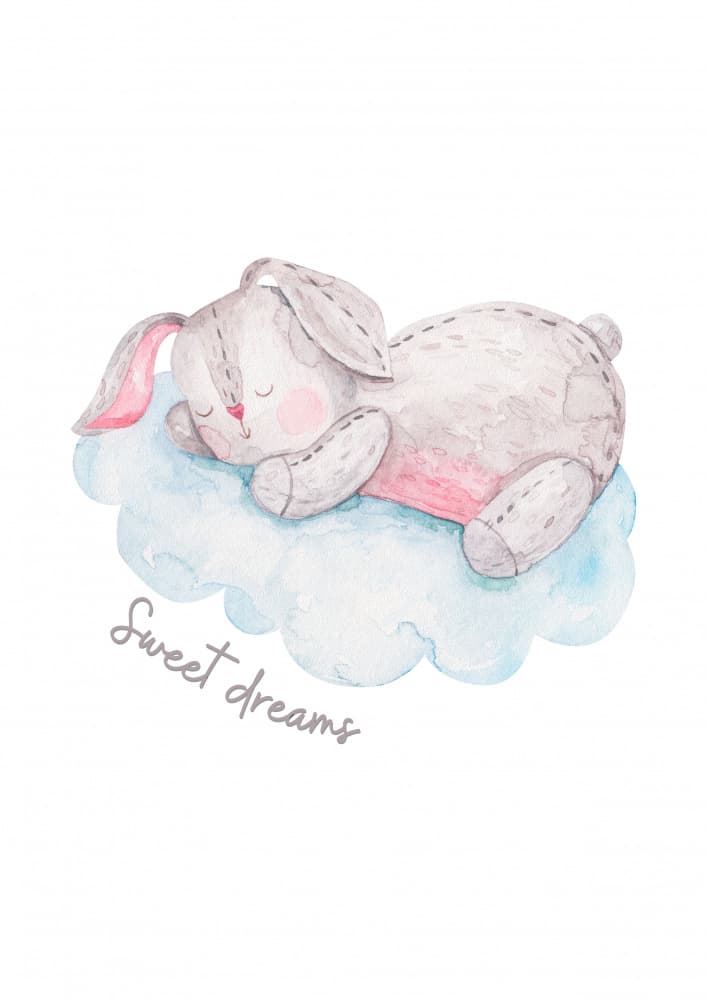 Sweet Dreams Bunny by Saskia Michele — canvas wall art