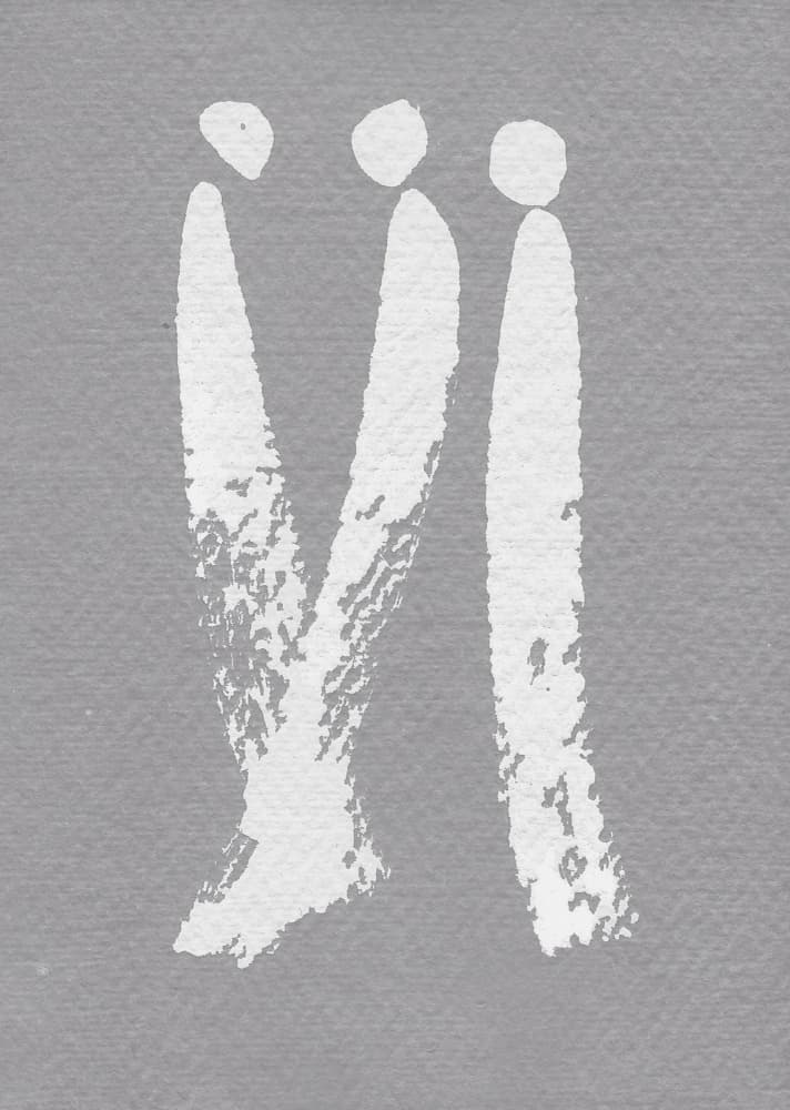 Three Abstract Figures by Santhosh ch — canvas wall art