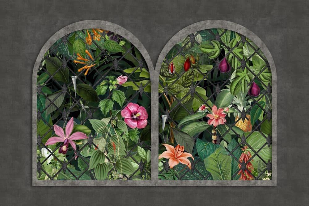 Tropical Window View by Andrea Haase — canvas wall art