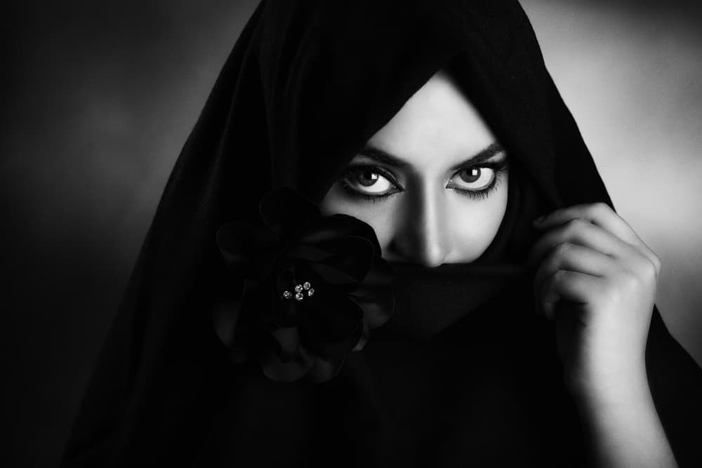 Mysterious Veiled Woman by Peppe Tambè — canvas wall art