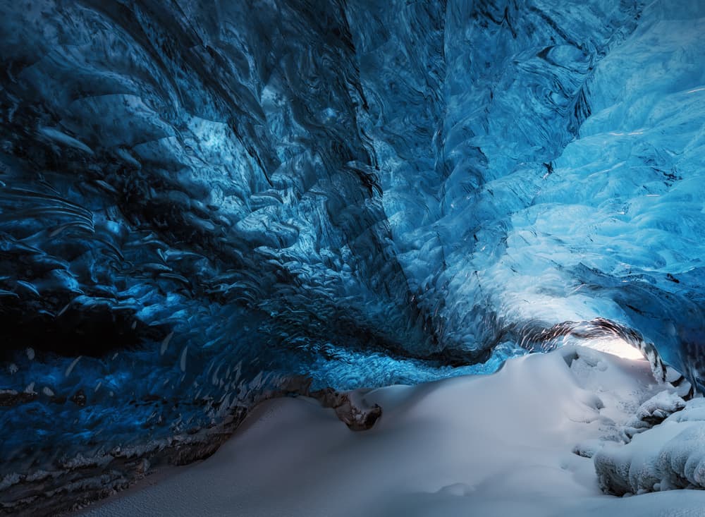 Blue Glacier Tunnel by Juan Pablo de Miguel — canvas wall art