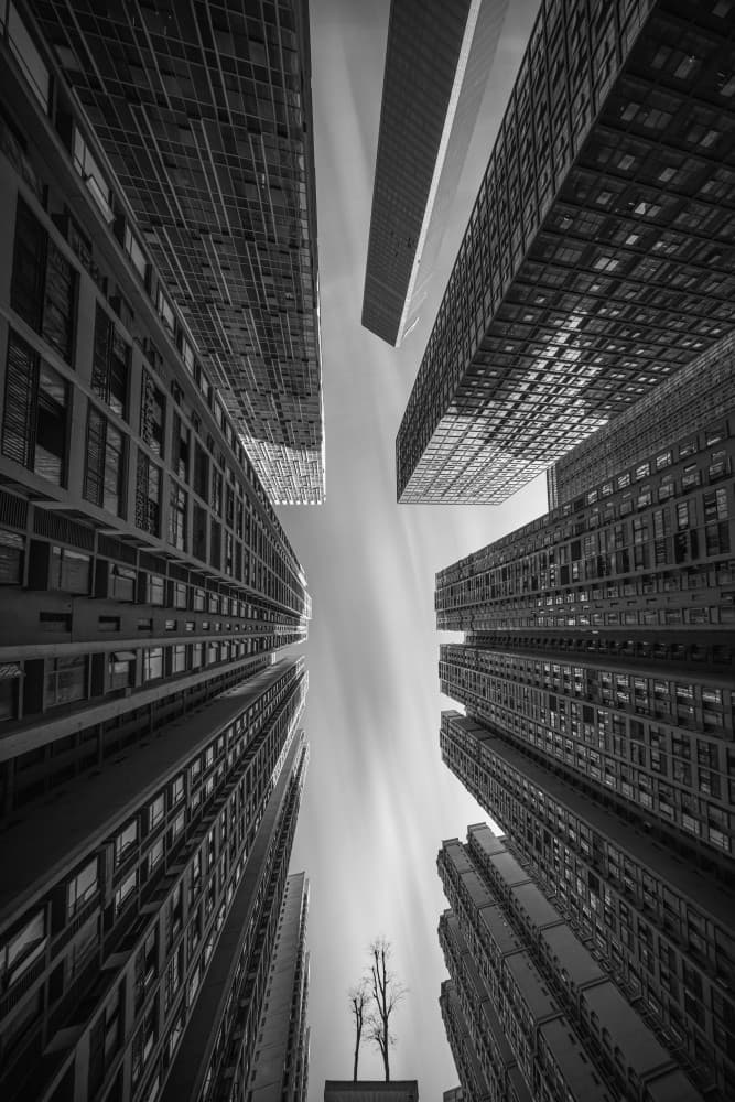Modern City Perspective by TIANQI — canvas wall art