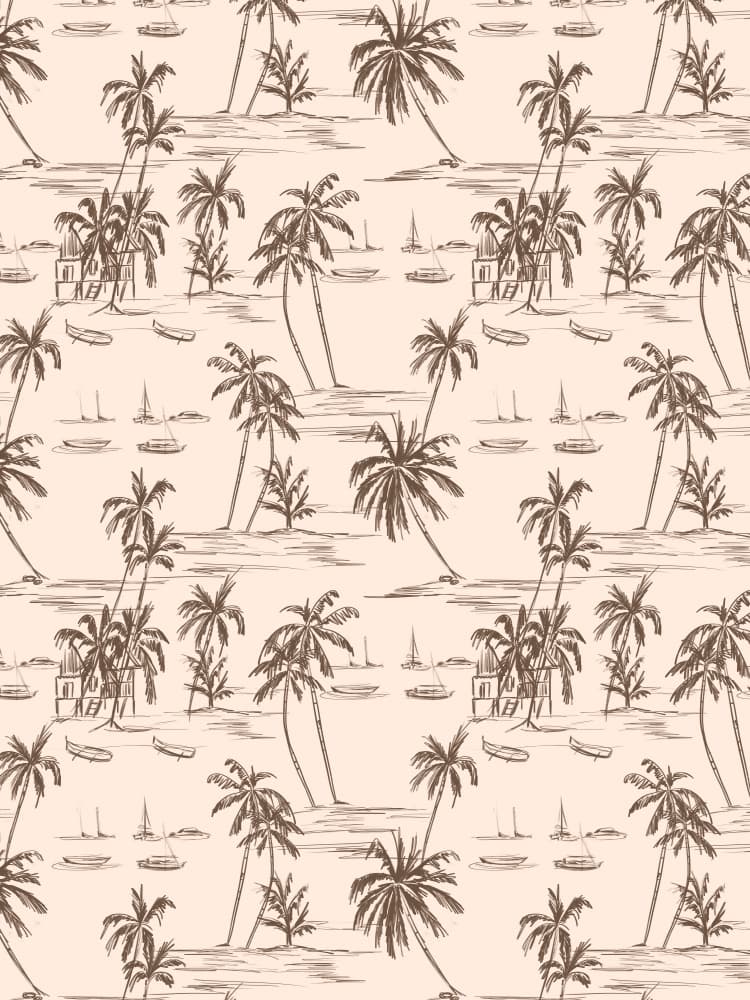 Beige Beach Pattern by Anis Illustration — canvas wall art