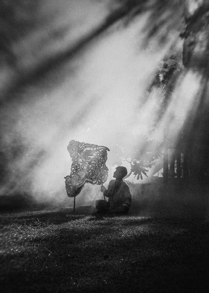 Mystic Shadow Puppet Performance by ADIREK M — canvas wall art