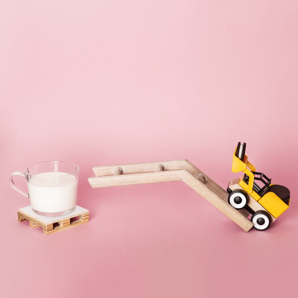 Milk Delivery Toy by Julia Ramiro — canvas wall art