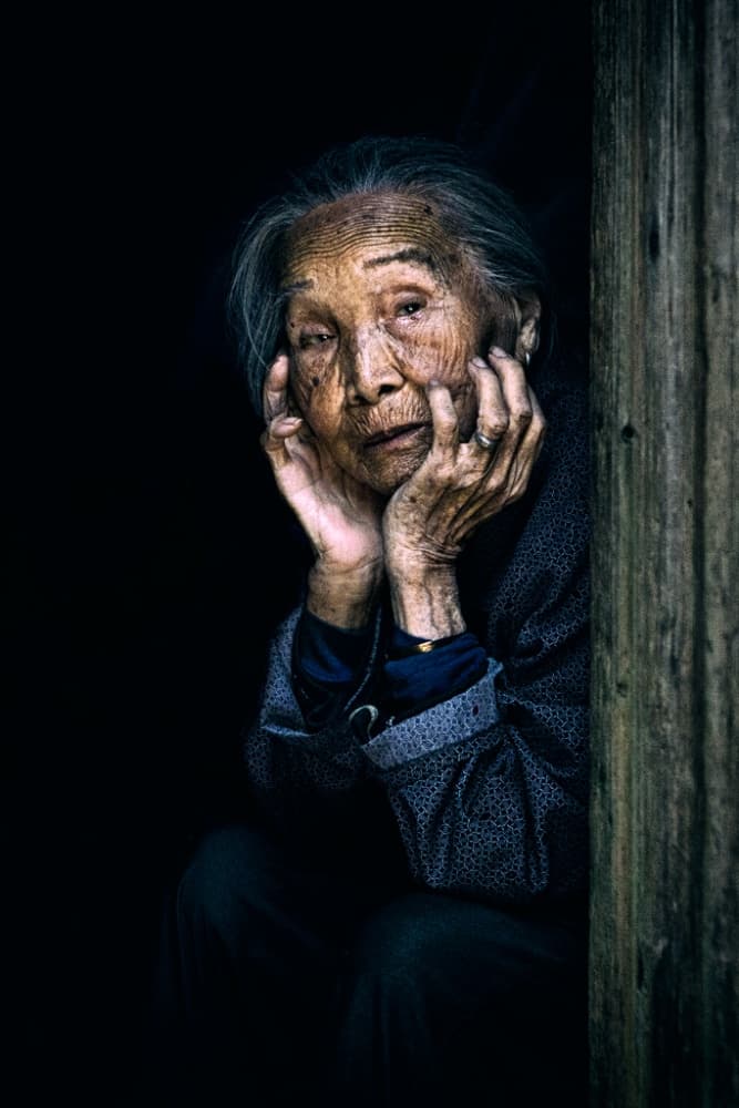 Pensive Old Woman by Ahmed Abdulazim — canvas wall art