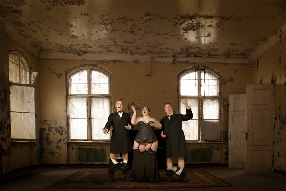 Comedic Opera Trio by Christine von Diepenbroek — canvas wall art