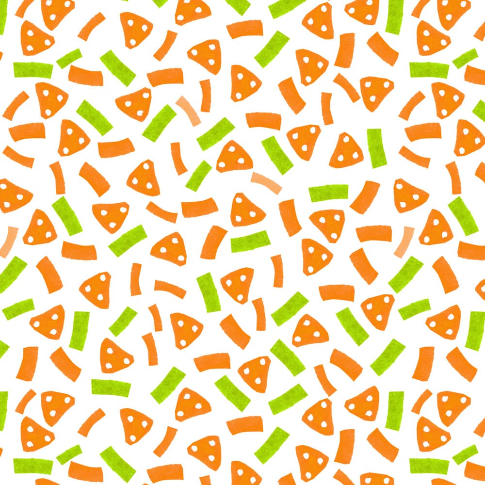 Scattered Snack Shapes by Michele Channell — canvas wall art