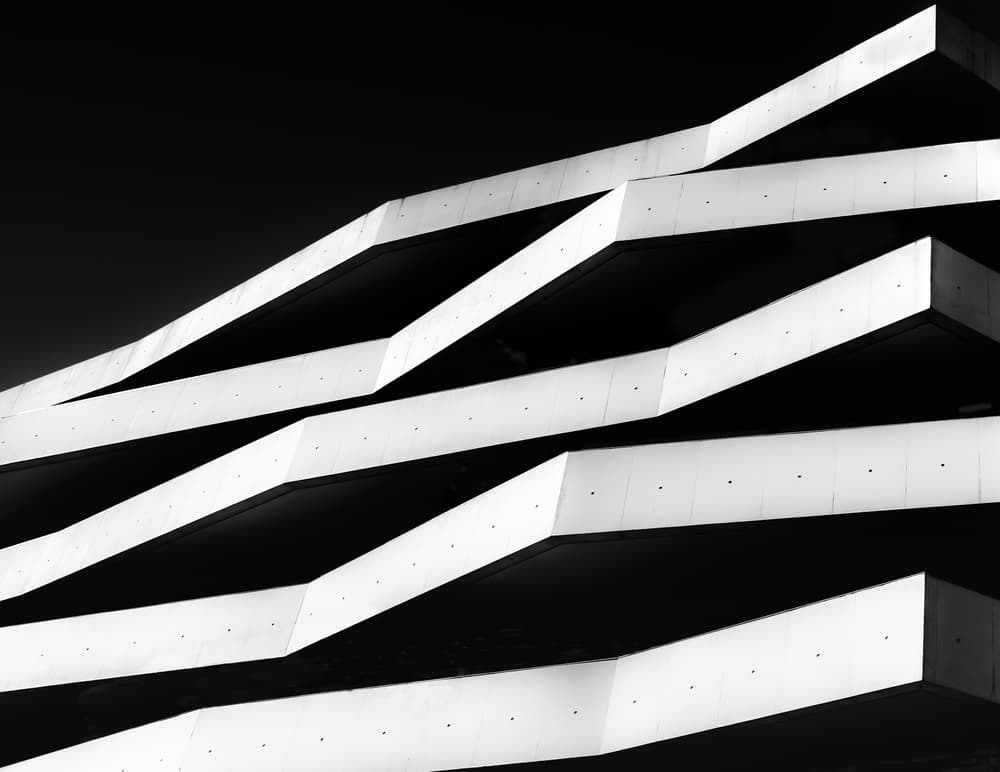 Modern Geometric Facade by Luc Vangindertael (laGrange) — canvas wall art