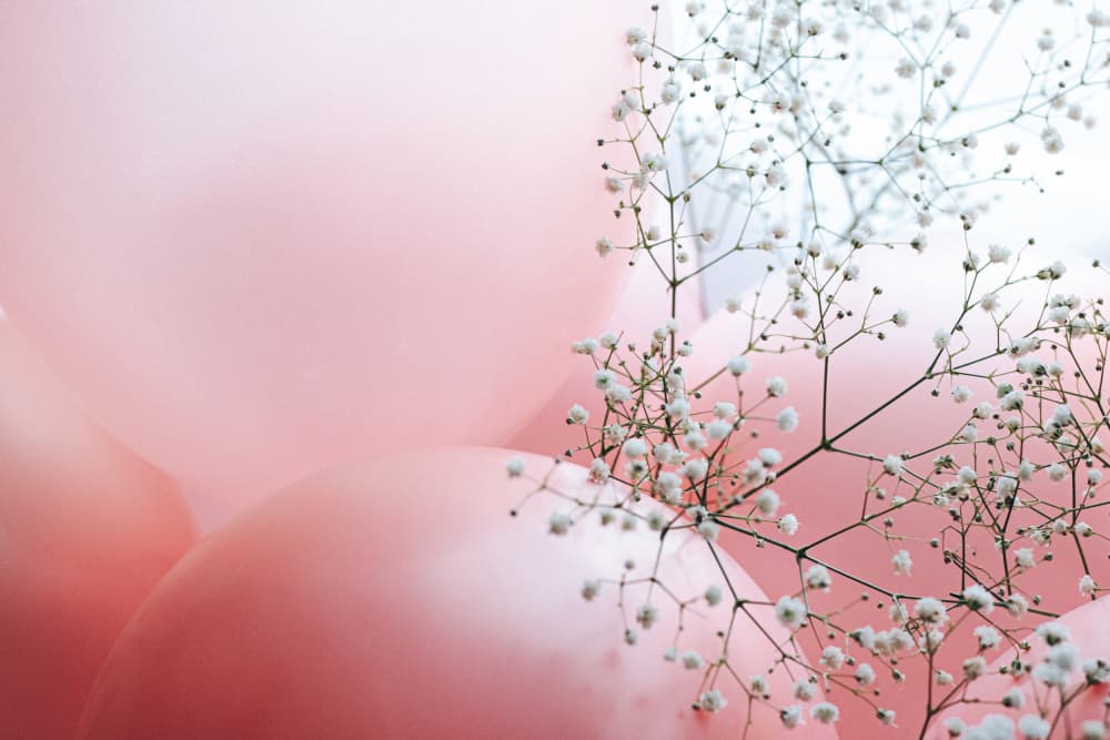 Blooms and Balloons by uplusmestudio — canvas wall art