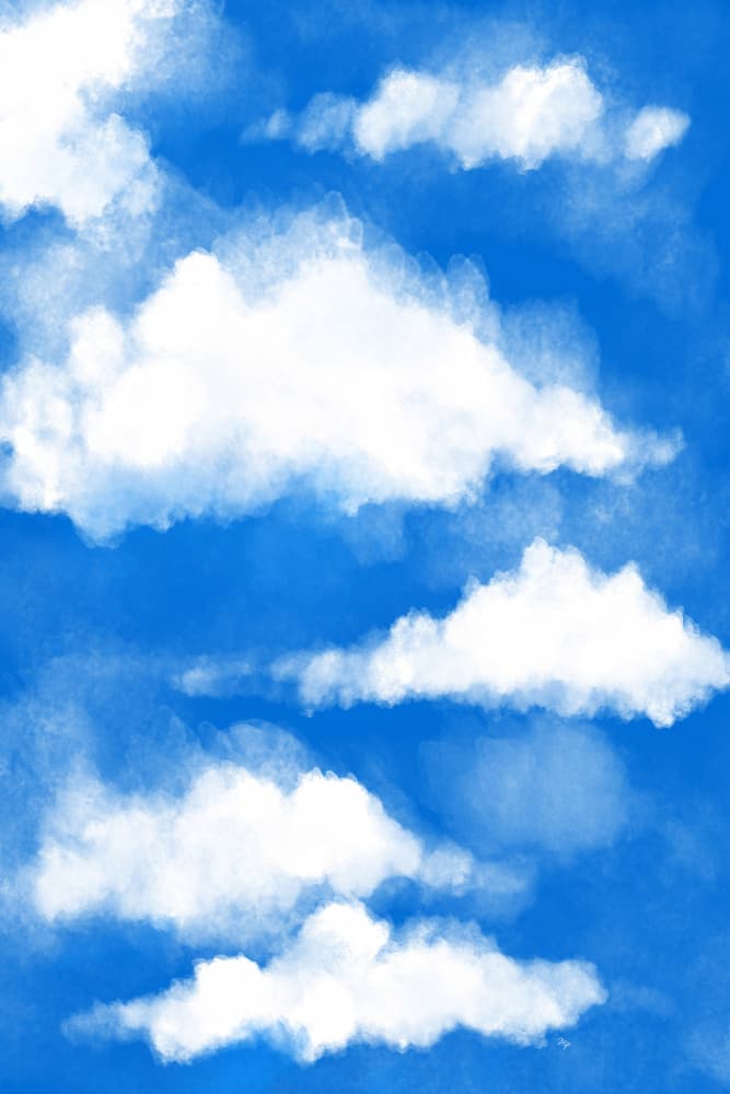 Dreamy Fluffy Sky by Martina — canvas wall art