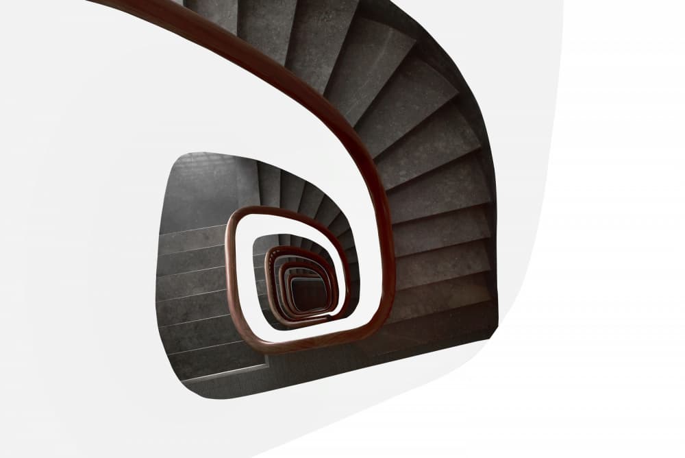 Abstract Geometric Staircase by Jorge Pimenta — canvas wall art