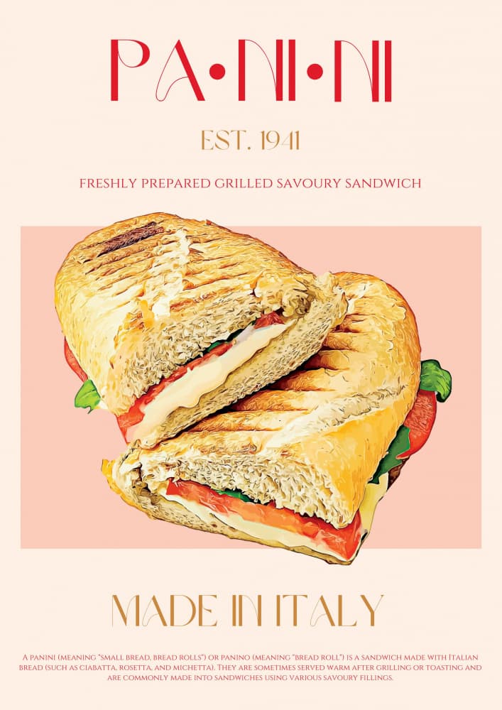 Freshly Grilled Panini by Nazma Khokhar — canvas wall art