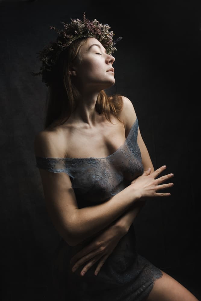 Ethereal Woman With Crown by Christian Kurz — canvas wall art