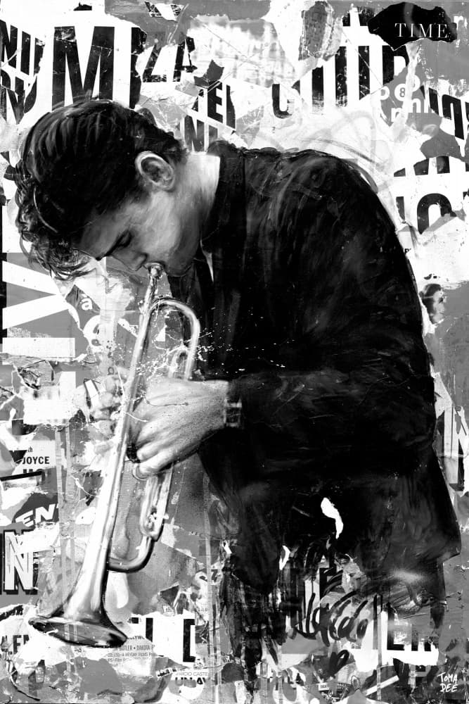 Soulful Jazz Player by thomas chedeville — canvas wall art