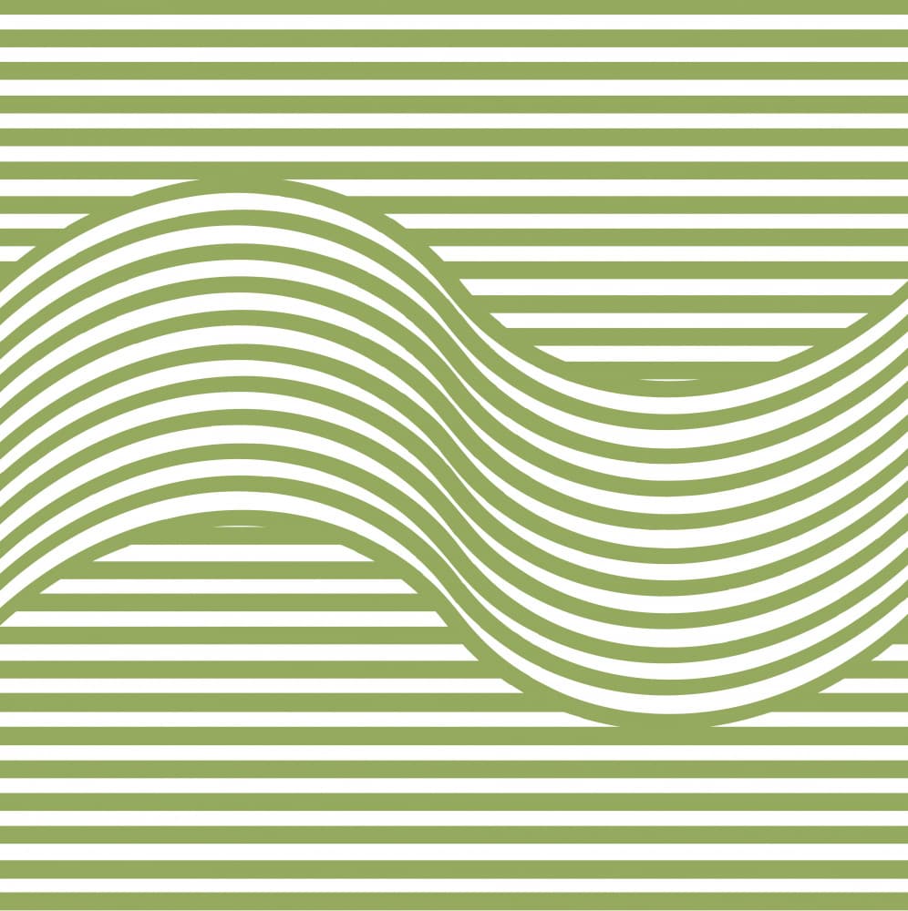Wavy Green Stripe Pattern by Carlos Perez Del Moro — canvas wall art
