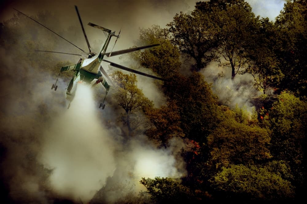 Wildfire Water Drop by Antonio Grambone — canvas wall art