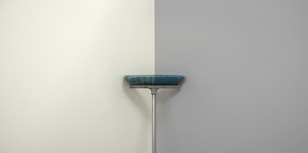 Two Tone Corner Broom by Gilbert Claes — canvas wall art