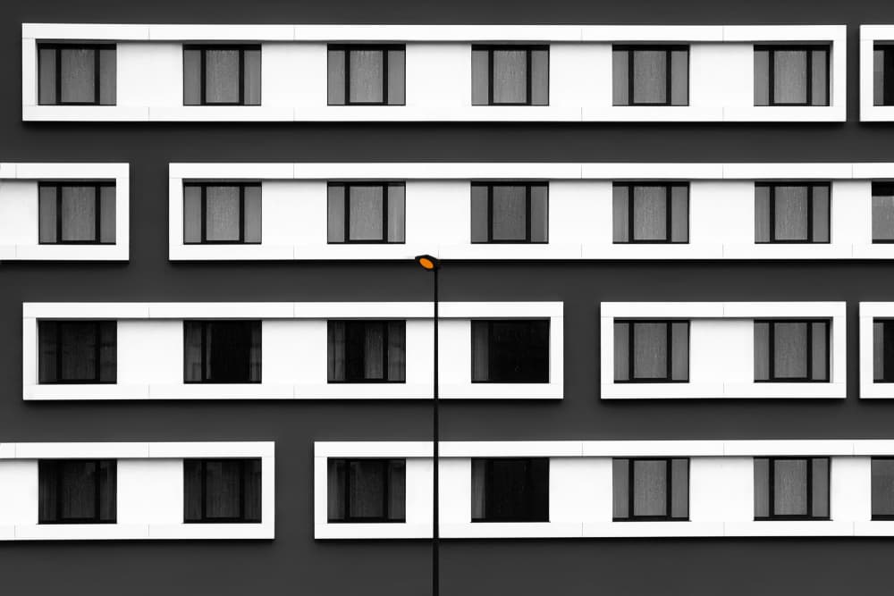 Modern Facade Streetlight by Hans-Wolfgang Hawerkamp — canvas wall art