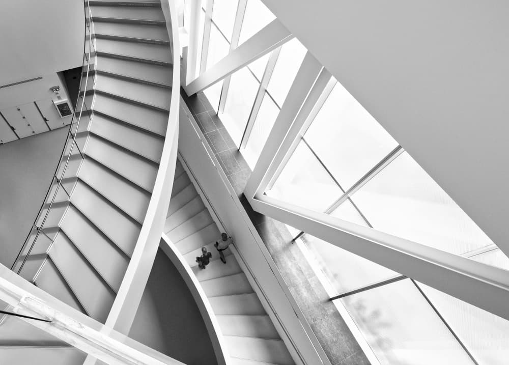 Modern Staircase Light by Michiko Ôtomo — canvas wall art