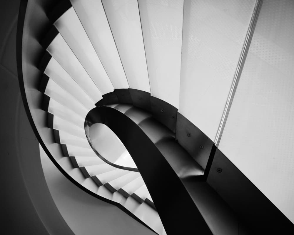 Modern Spiral Staircase by Olavo Azevedo — canvas wall art