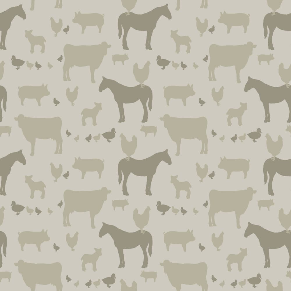 Farm Animal Silhouettes by Gemma Bardot — canvas wall art
