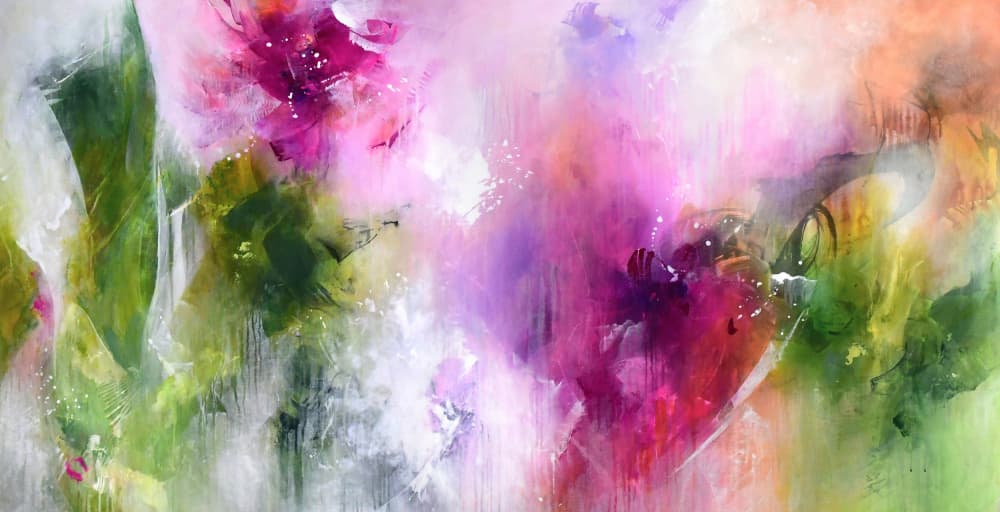 Vibrant Floral Dream by Kirsten Handelmann — canvas wall art