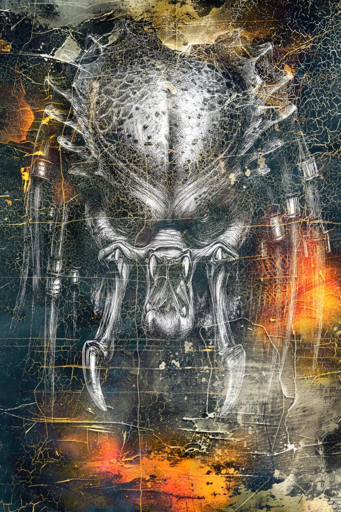 Gritty Alien Warrior by Rafal Kulik — canvas wall art