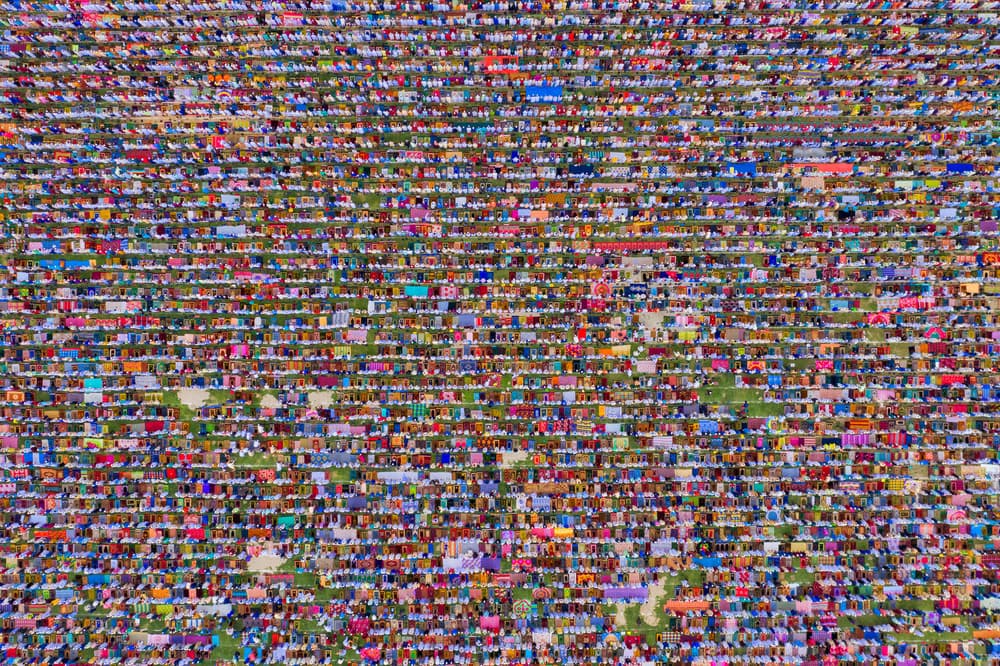 Vibrant Crowd Pattern by Azim Khan Ronnie — canvas wall art