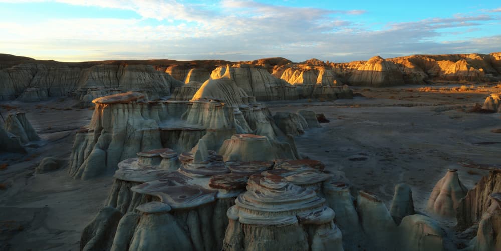 Golden Hour Badlands Landscape by Jie Fischer — canvas wall art