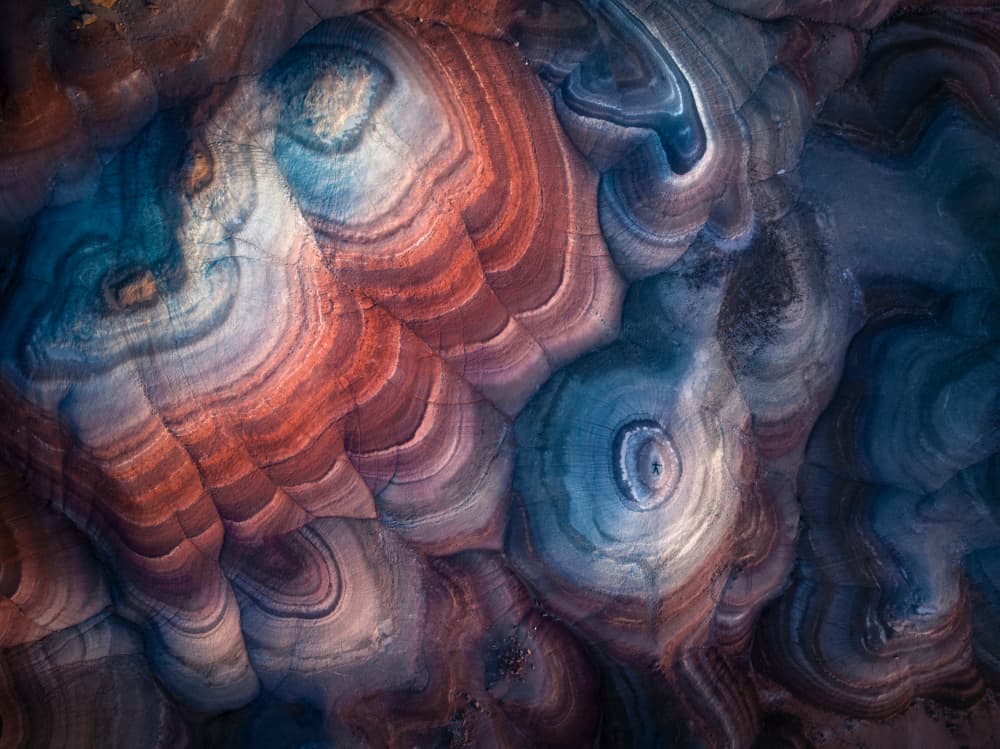 Abstract Stone Swirls by Karol Nienartowicz — canvas wall art