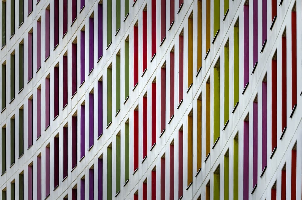 Vibrant Architectural Pattern by Alfonso Novillo — canvas wall art