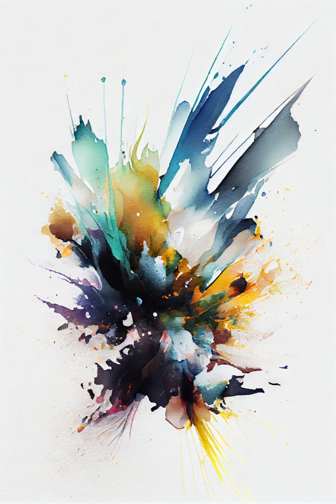 Vibrant Watercolor Explosion by Mauro — canvas wall art
