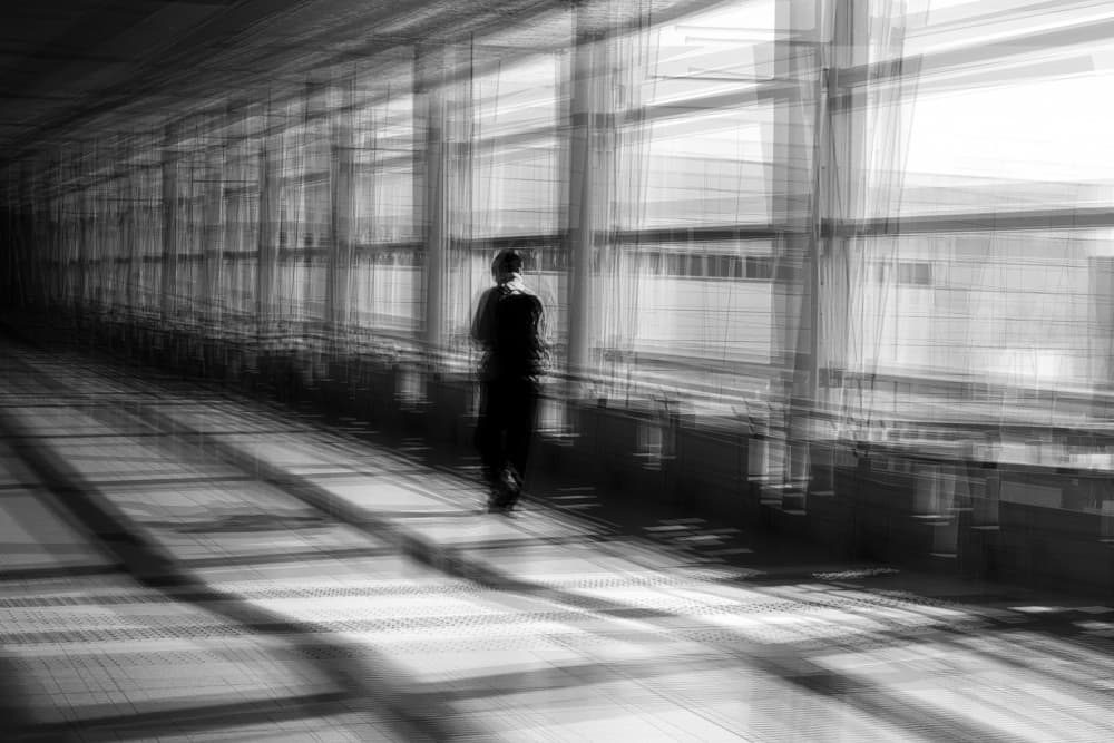Blurred Hallway Silhouette by Wanjae Choi — canvas wall art