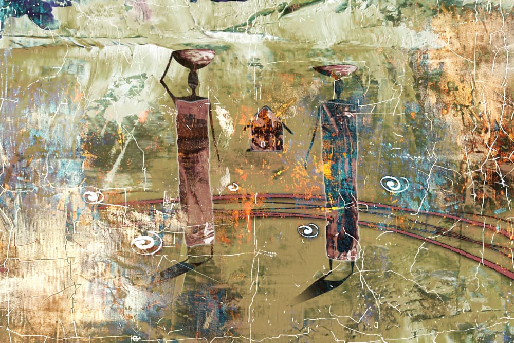 African Figures Journey by Rafal Kulik — canvas wall art