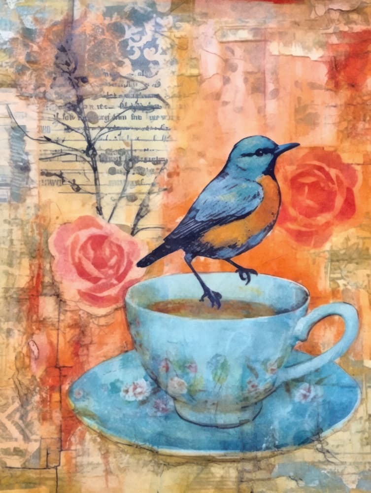 Birds Cofffee Break by Andrea Haase — canvas wall art