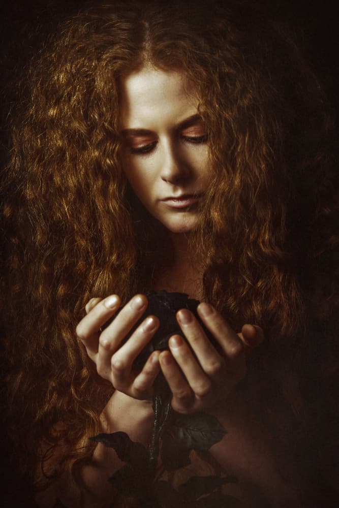 Melancholy Rose Woman by Ruslan Bolgov — canvas wall art