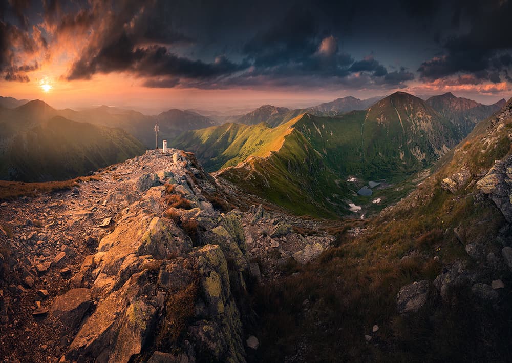 Majestic Alpine Sunset by Karol Nienartowicz — canvas wall art