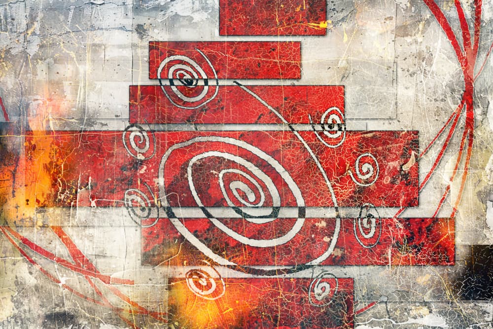 Abstract Grunge Art Unique Aesthetic 35 by Rafal Kulik — canvas wall art