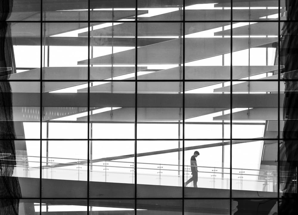 Geometric Architecture Walker by HAN dong hee — canvas wall art