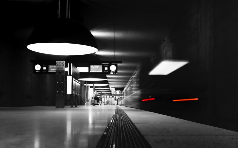 Sleek Underground Station by Andy Dauer — canvas wall art
