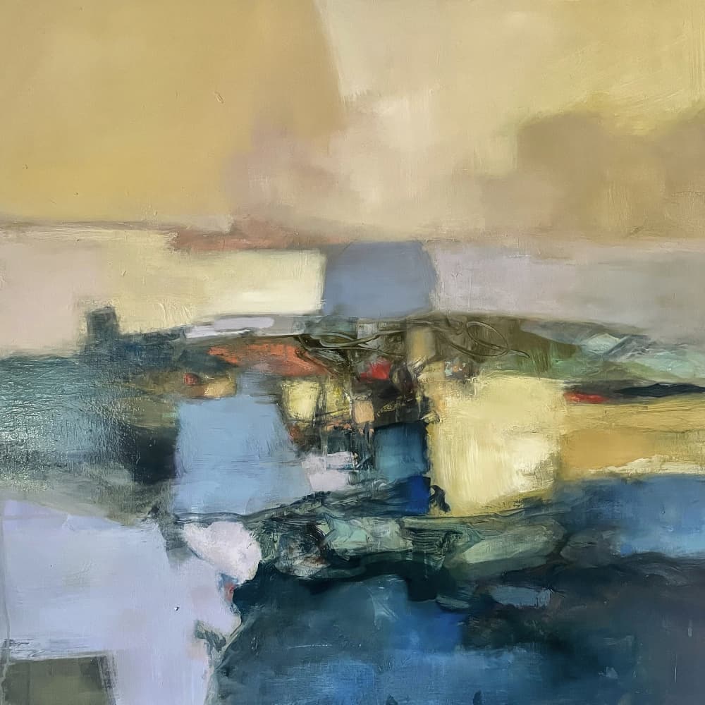 Serene Abstract Landscape by Julia Purinton — canvas wall art