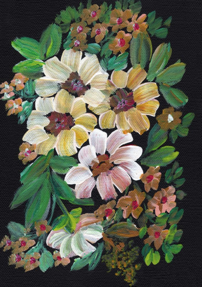 Vibrant Floral Bouquet by Nikita Jariwala — canvas wall art