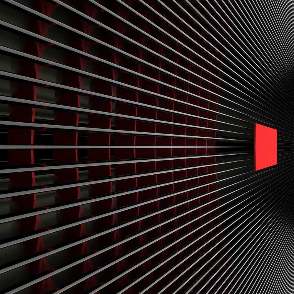 Geometric Red Grid by Antonyus Bunjamin (Abe) — canvas wall art